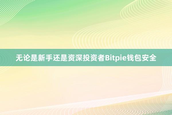 无论是新手还是资深投资者Bitpie钱包安全