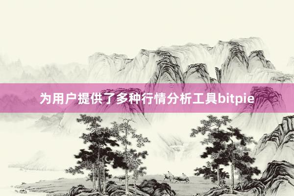 为用户提供了多种行情分析工具bitpie