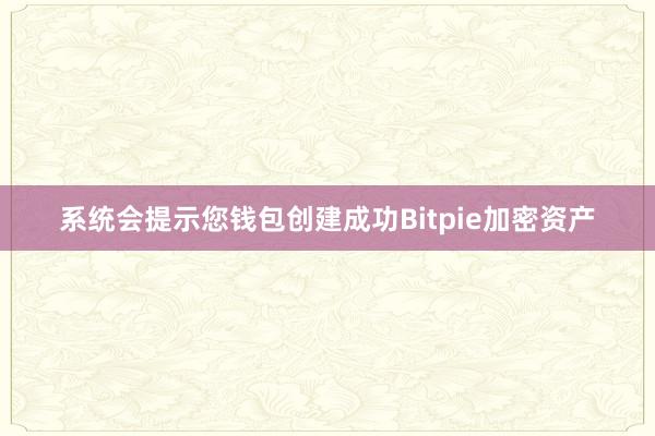 系统会提示您钱包创建成功Bitpie加密资产