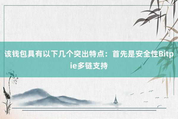 该钱包具有以下几个突出特点：首先是安全性Bitpie多链支持