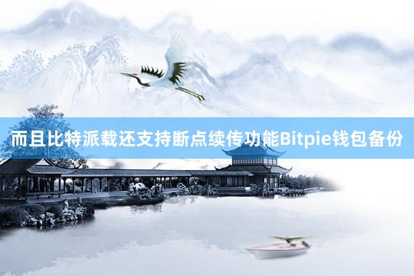 而且比特派载还支持断点续传功能Bitpie钱包备份