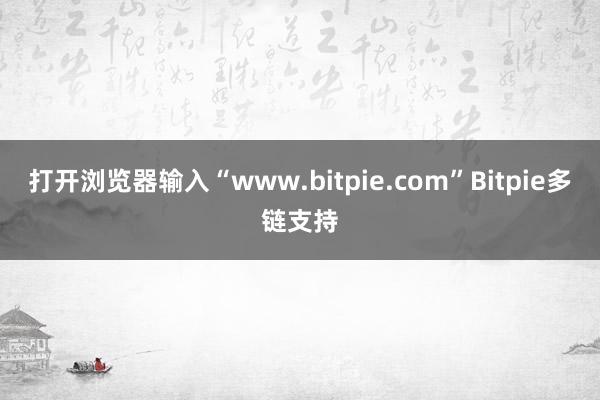 打开浏览器输入“www.bitpie.com”Bitpie多链支持