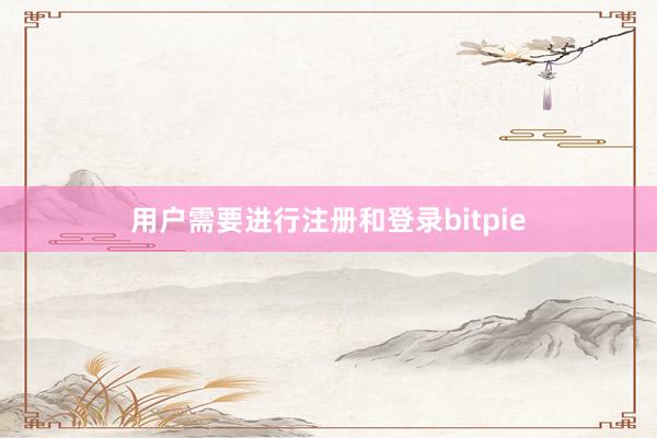 用户需要进行注册和登录bitpie