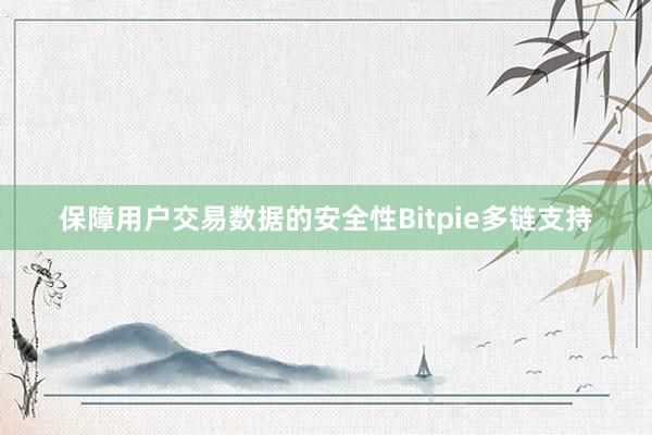 保障用户交易数据的安全性Bitpie多链支持