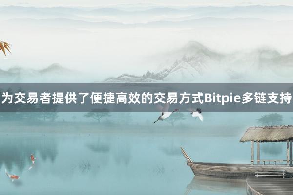 为交易者提供了便捷高效的交易方式Bitpie多链支持