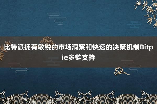 比特派拥有敏锐的市场洞察和快速的决策机制Bitpie多链支持