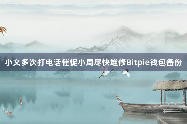 小文多次打电话催促小周尽快维修Bitpie钱包备份