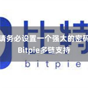 请务必设置一个强大的密码Bitpie多链支持