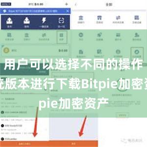 用户可以选择不同的操作系统版本进行下载Bitpie加密资产