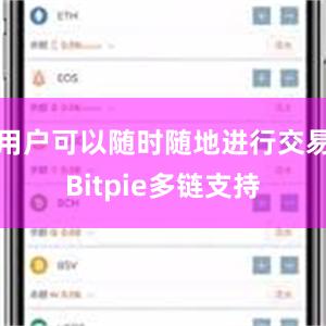 用户可以随时随地进行交易Bitpie多链支持