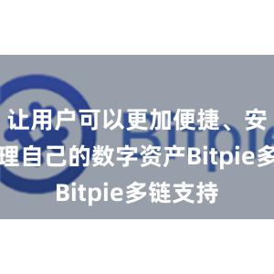 让用户可以更加便捷、安全地管理自己的数字资产Bitpie多链支持