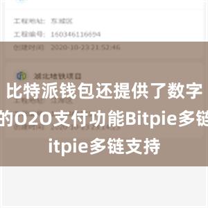 比特派钱包还提供了数字货币的O2O支付功能Bitpie多链支持