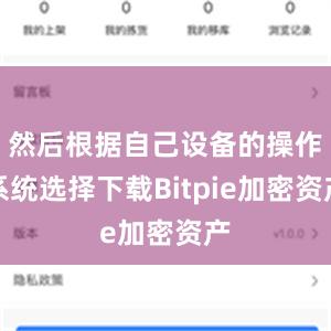 然后根据自己设备的操作系统选择下载Bitpie加密资产